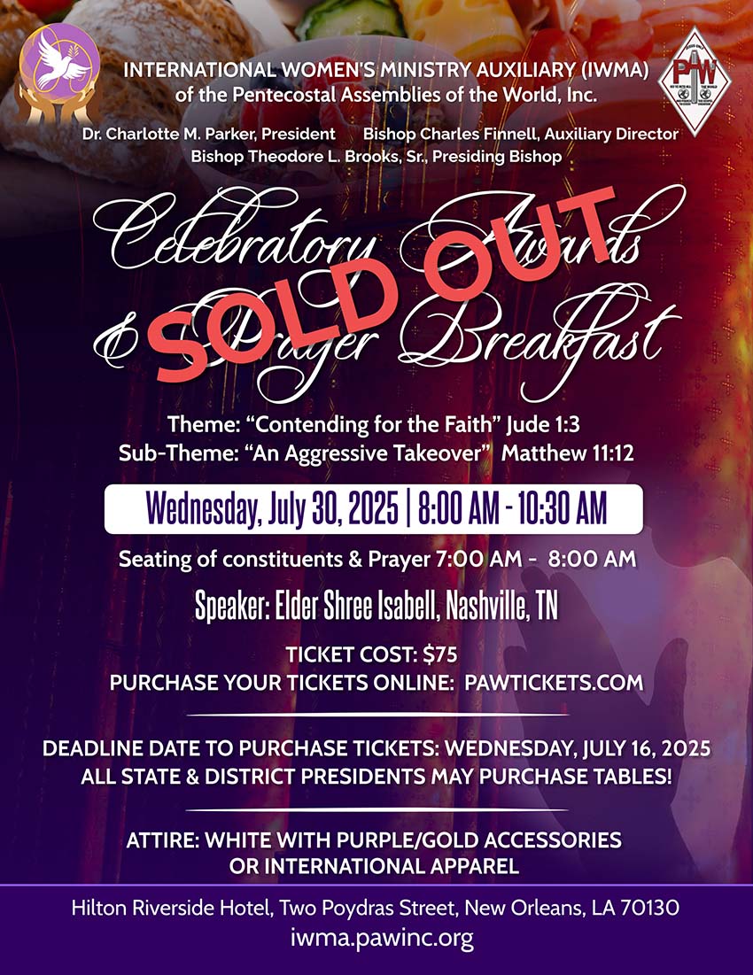 Celebratory Awards & Prayer Breakfast SOLD OUT